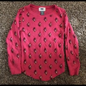 Toddler Old Navy Floral Thermal Shirt Size 5